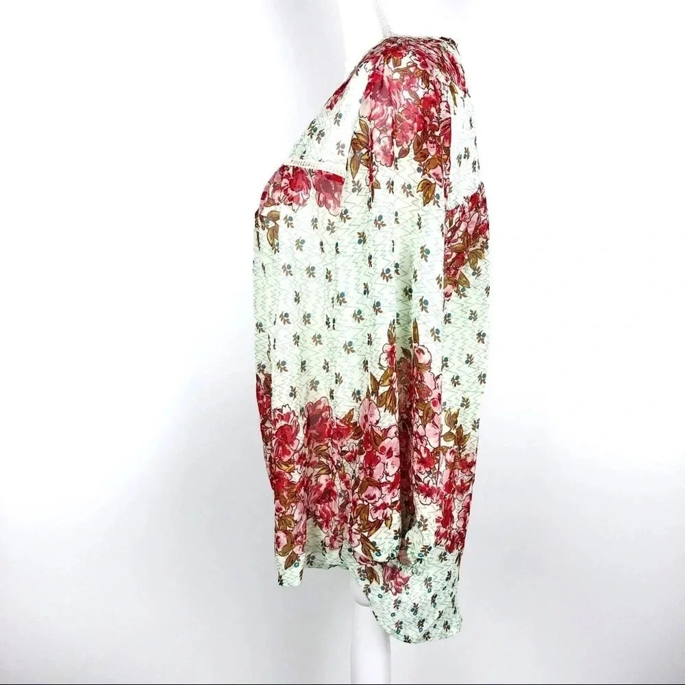 Kelly Renee | Floral Boho 3/4 Sleeve Top - Picture 4 of 7